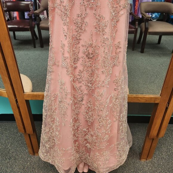 Colette CL2051 Size 2 Blush/Silver Prom/Evening Dress - Picture 3 of 7